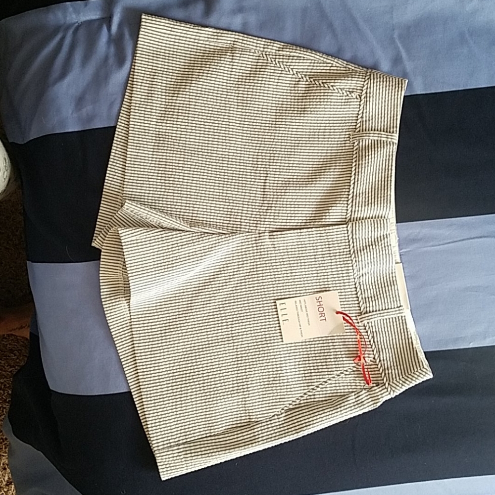 Seersucker high waisted shorts
